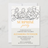 Invitation Gold Family Surprise fête 61e anniversaire (Devant)