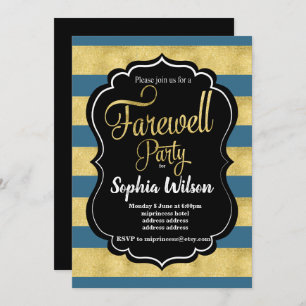 Invitation Gold Farewell Party