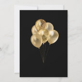 Invitation Gold Faux Glitter Balloon Birthday Party (Dos)