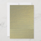 INVITATION GOLD FAUX GRAY SKETCH STRIPED LINE ÉVÉNEMENT D'ENT (Dos)
