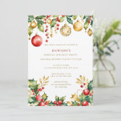Invitation Gold Festive Corporate Christmas Party  (Debout devant)