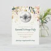 Invitation Gold Festive Ornament Exchange Christmas Party (Debout devant)