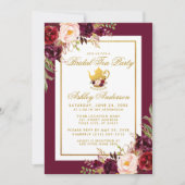 Invitation Gold Fête des mariées Tea Party Bourgogne Invitati (Devant)