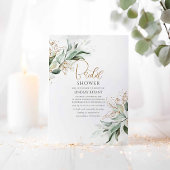 Invitation Gold Feuille verdure Romantique Cute Fête des mari