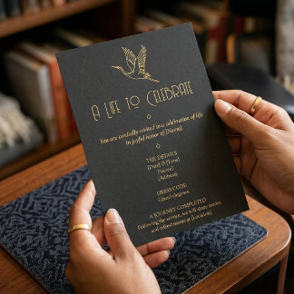 Invitation Gold Filigree Art Deco | Crane Memorial