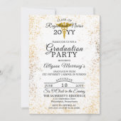 Invitation Gold Flecks Photo Nuring School | Graduation en mé (Devant)