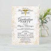 Invitation Gold Flecks Photo Nuring School | Graduation en mé (Debout devant)