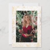 Invitation Gold Flecks Photo Nuring School | Graduation en mé (Dos)