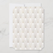 Invitation Gold Fleur-de-lis Art déco Soirée du Nouvel An (Dos)