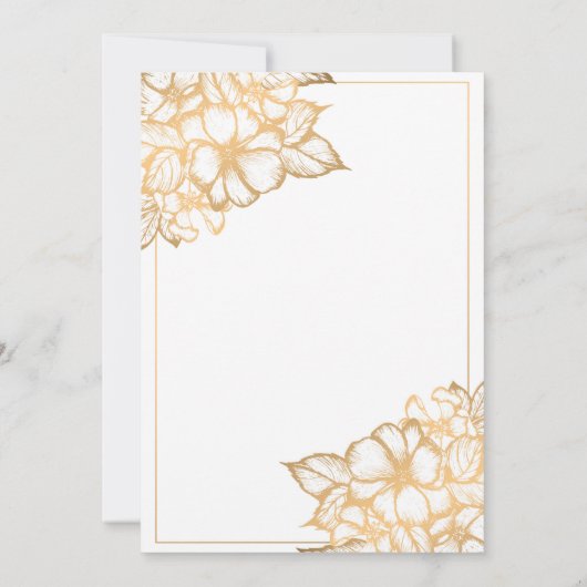 Invitation Gold Floral (Dos)
