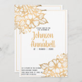 Invitation Gold Floral (Devant / Derrière)