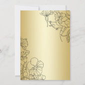 Invitation Gold Floral 30e fête d'anniversaire (Dos)
