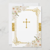 Invitation Gold Floral Baptême mexicain Fiesta Twin (Dos)