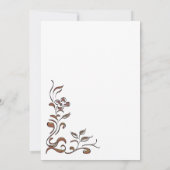 Invitation Gold Floral Border Surprise 21e anniversaire Dîner (Dos)