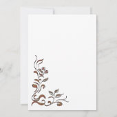 Invitation Gold Floral Border Surprise Dîner d'anniversaire 4 (Dos)