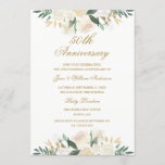 Invitation Gold Floral Botanical 50e anniversaire Mariage<br><div class="desc">Invitation plus élégante du 50e anniversaire de Mariage dans le Little Bayleigh Store!</div>