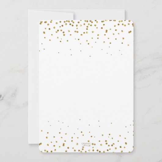 Invitation Gold Floral Élégant Douche bébé douce (Dos)