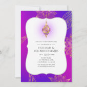 Invitation Gold Foil Arabian Bollywood Bridesmaiers Déjeuner (Devant)