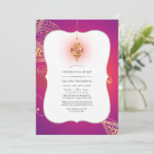 Invitation Gold Foil Arabian Bollywood Célébration de la vie (Debout devant)