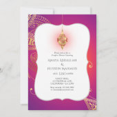 Invitation Gold Foil Arabian Bollywood Couples Douche (Devant)