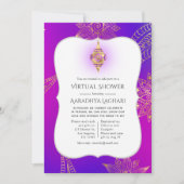 Invitation Gold Foil Arabian Bollywood Douche virtuelle (Devant)