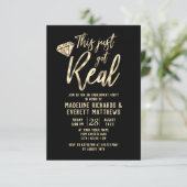 Invitation Gold Foil Ça vient d'avoir une vraie partie d'enga (Debout devant)