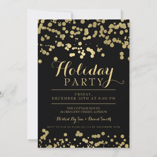 Invitation Gold Foil Confetti (Devant)