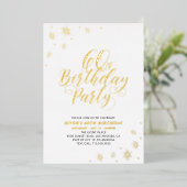 Invitation Gold Foil de fête du 60e anniversaire m (Debout devant)