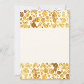 Invitation Gold Foil Effet Confetti Mariage élégant (Dos)