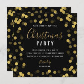 Invitation Gold Foil Entreprise Fête (Devant / Derrière)