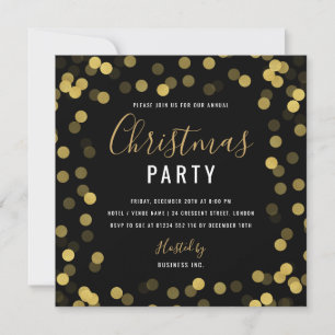 Invitation Gold Foil Entreprise Fête