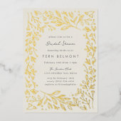 Invitation Gold Foil Fête des mariées de jardin do (Recto)