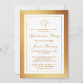 Invitation Gold Foil Graduation Casquette Graduation Party (Devant)