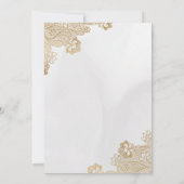 Invitation Gold Foil Lace Ornate Cream Islamic Muslim Wedding (Dos)