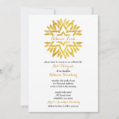 Invitation Gold Foil Look Star Mandala Bat mitzvah (Devant)