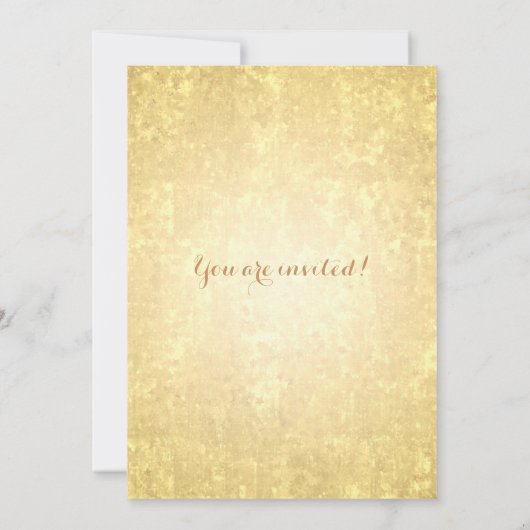 Invitation Gold Foil Look Stars Confetti Mariage (Dos)
