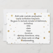 Invitation Gold Foil Parties scintillant Confetti Graduation (Dos)