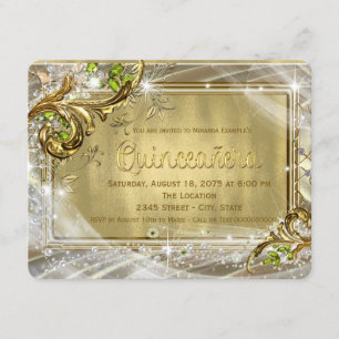 Invitation Gold Foil Quinceañera