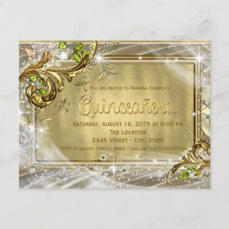 Invitation Gold Foil Quinceañera