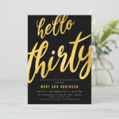 Invitation Gold Foil Type 30e fête d'anniversaire (Debout devant)
