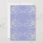 Invitation Gold Foliage Lavande Purple Mariage élégant (Dos)