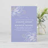 Invitation Gold Folift Lavender Purple Engagement Party (Debout devant)