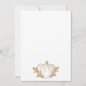 Invitation Gold Foliing Citrouille Thanksgiving Dîner (Dos)