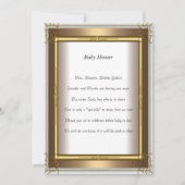 Invitation Gold Frame Baby shower (Devant)