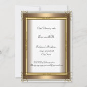 Invitation Gold Frame Baby shower (Dos)