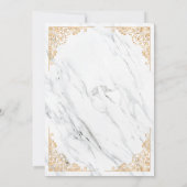 Invitation Gold Frame Ornate Cream Mariage musulman islamique (Dos)