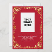 Invitation Gold Frame Red Graduation (Dos)
