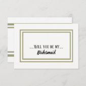 Invitation Gold Frame Serez-Vous Ma Femme D'Accueil (Devant / Derrière)