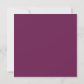 Invitation Gold Frills Cassis Purple Elegant Carré Mariage (Dos)