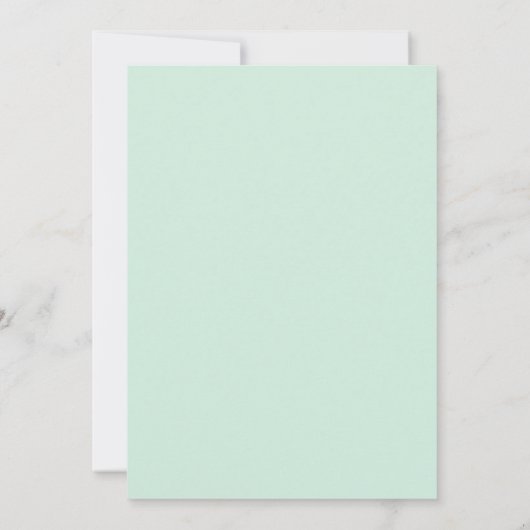 Invitation Gold Frills & Mint Green Elegant Mariage Réception (Dos)